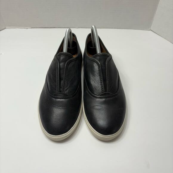 FRYE Mindy Black Leather Slip-On Sneakers Women’s Casual Comfort Shoes sz: 8.5 - Picture 3 of 12